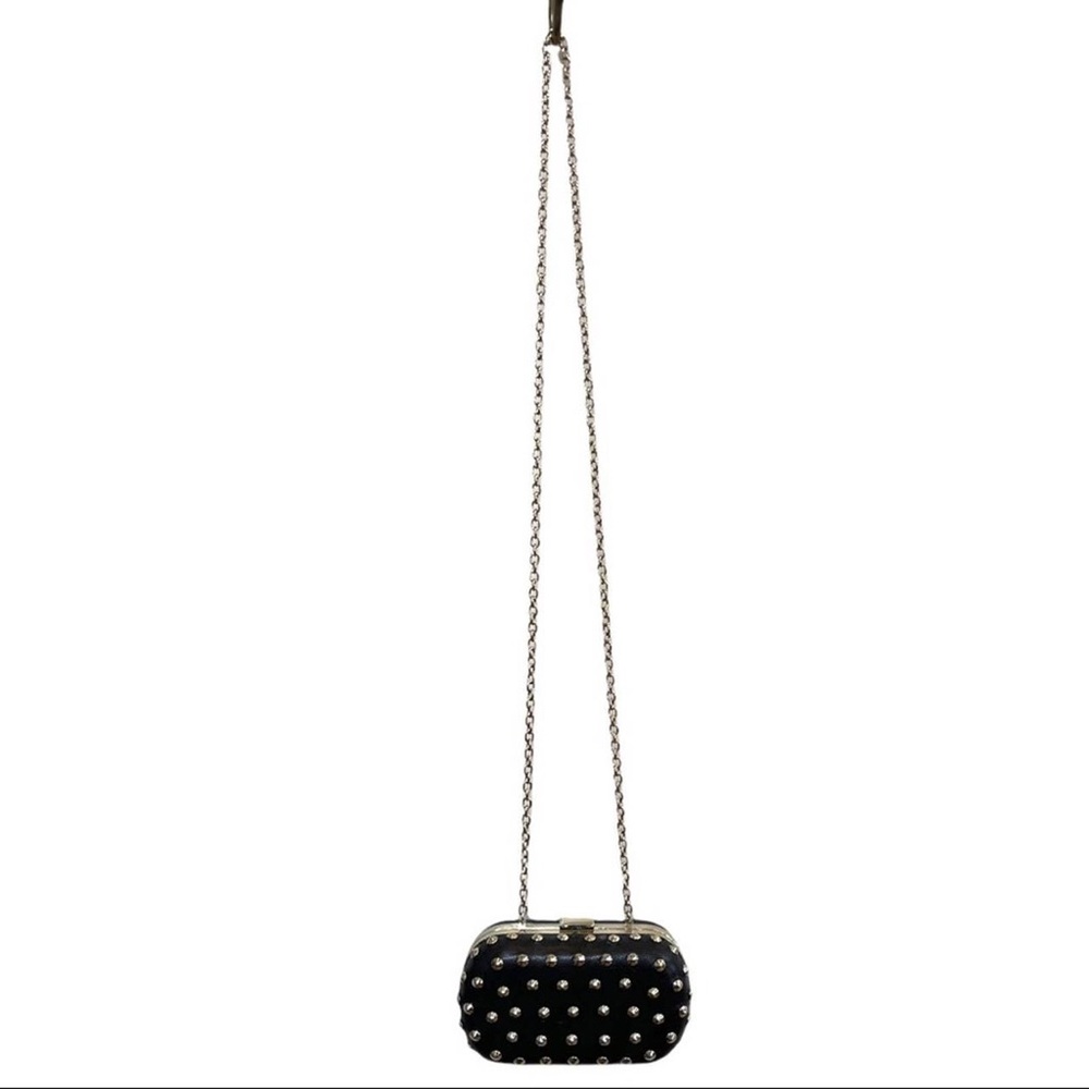 Mini black studded bag
